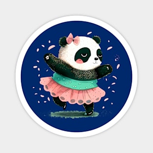 Ballerina Panda Magnet